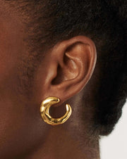 Molten Large Open Stud Earrings