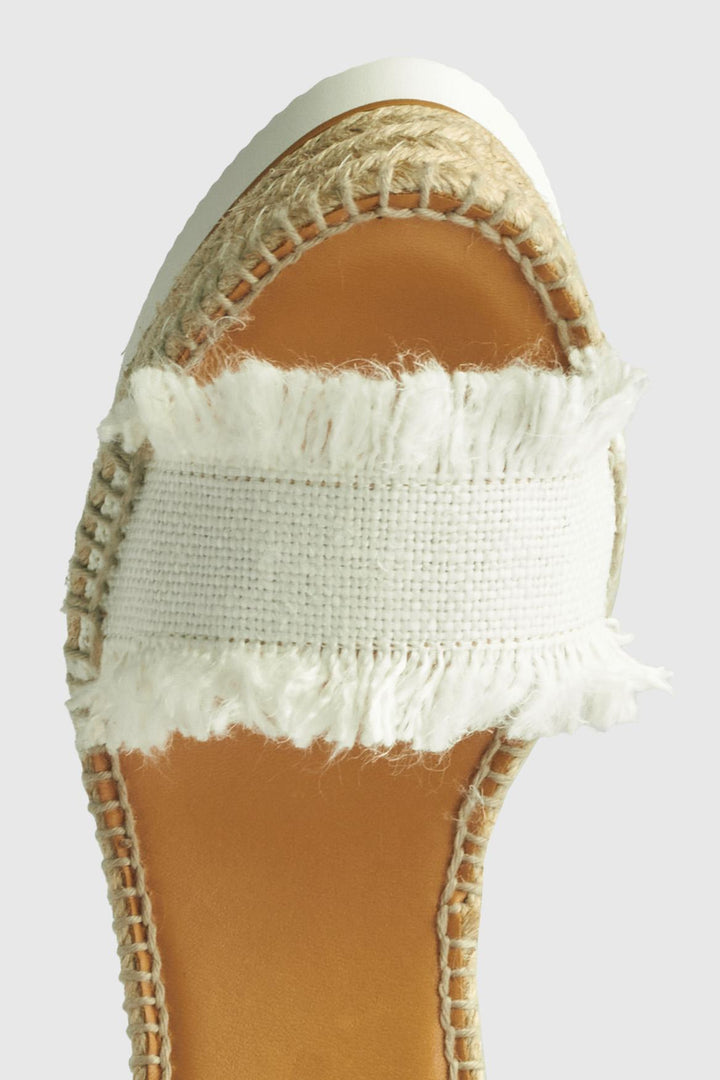 Glyn Wedge Espadrilles White Natural