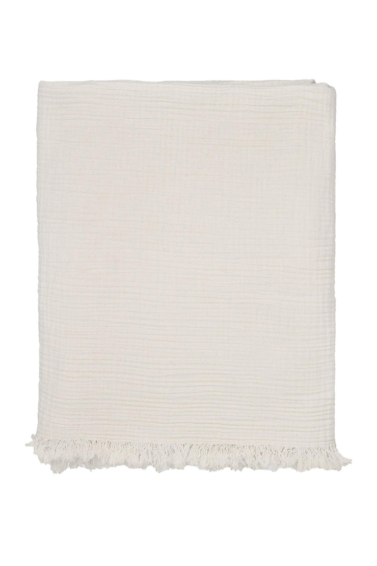 Cotton Throw Pure Ecru