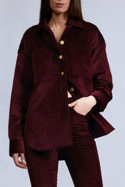 Lory Cord Shirt Jacket Burgudy