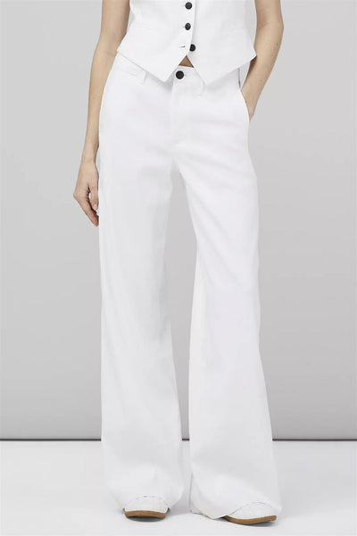 Sofie Wide Leg Linen Pants White