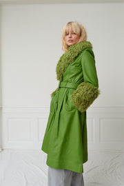 Foxy Shearling Coat Forest