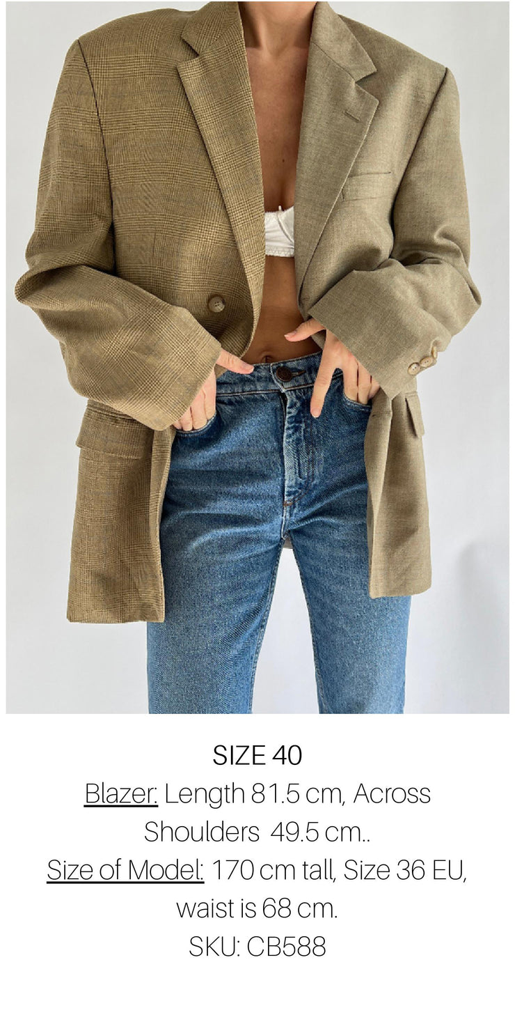 Vintage Contrasted Blazer CB588 Size 40