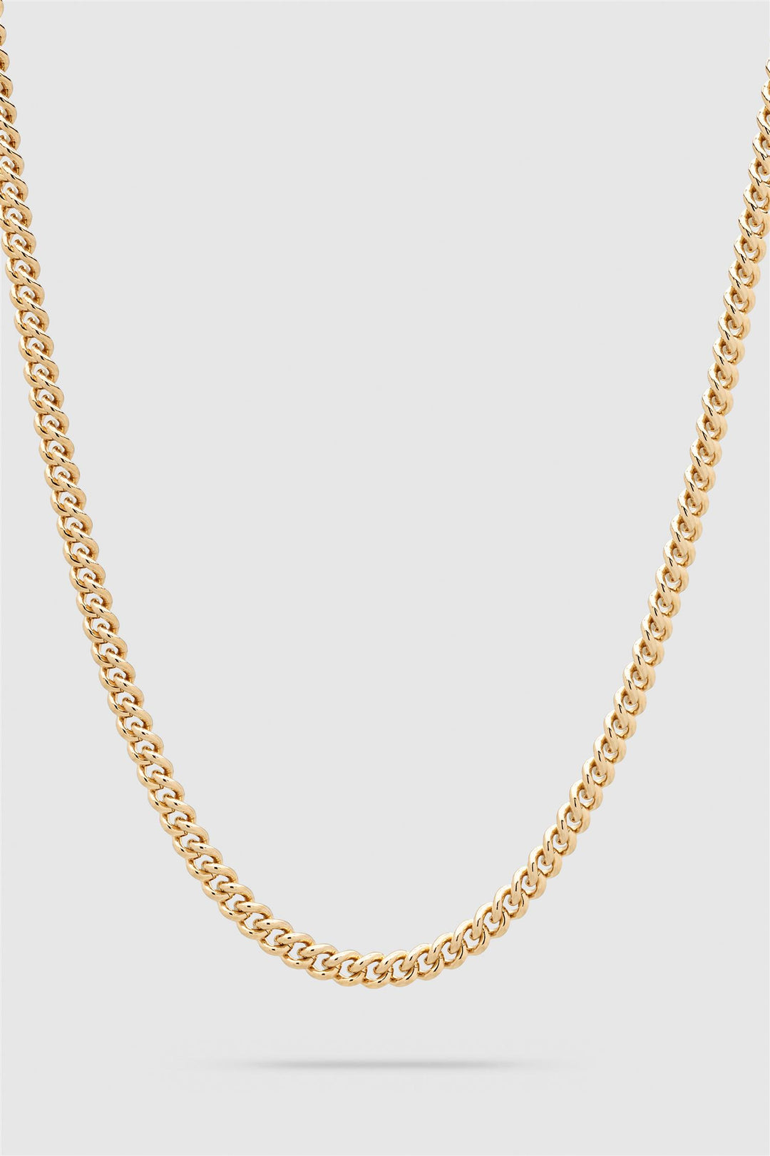 Rounded Curb Chain Thin Gold 17 inches