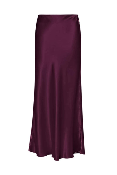 Viscose Satin Chic Skirt Ruby