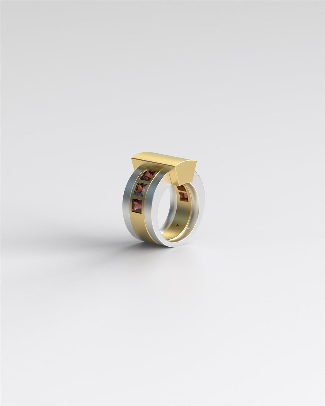 Vault Shield Gold Top Ring