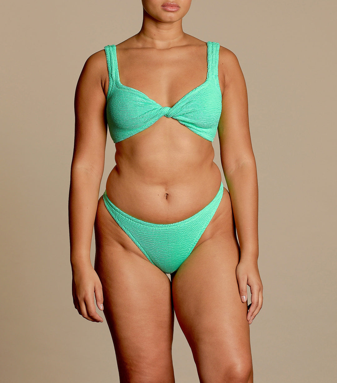 Juno Crinkle Bikini Lime