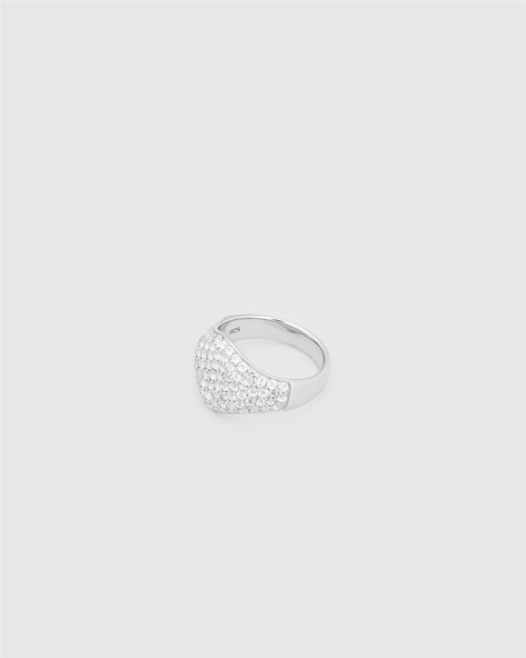 Mini Oval Cocktail White Topaz