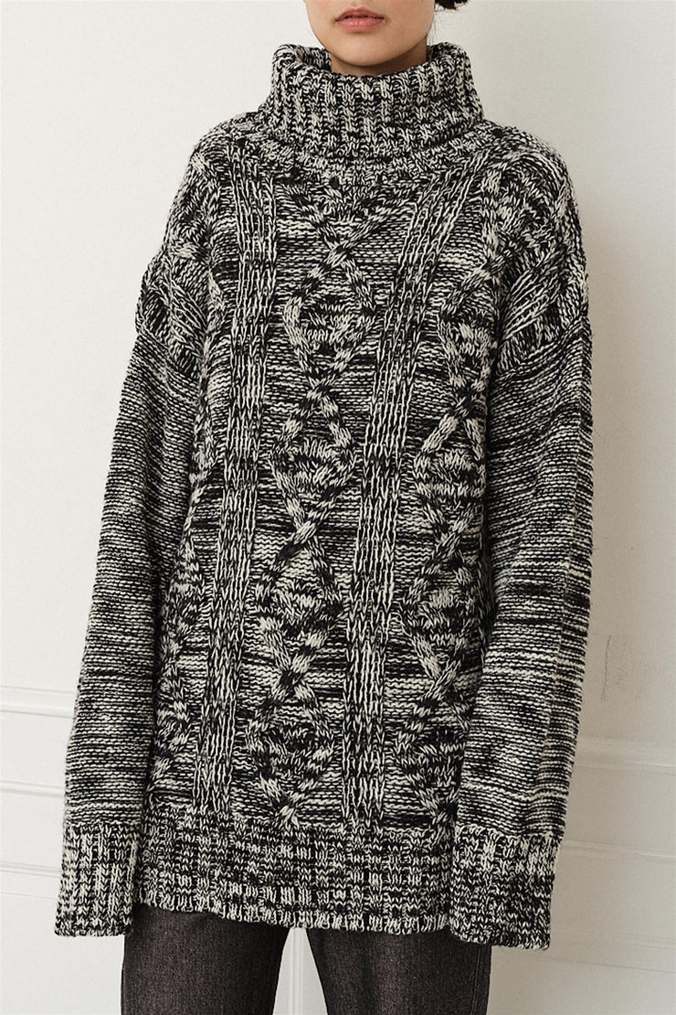 Oak Jumper Black/White Mouliné