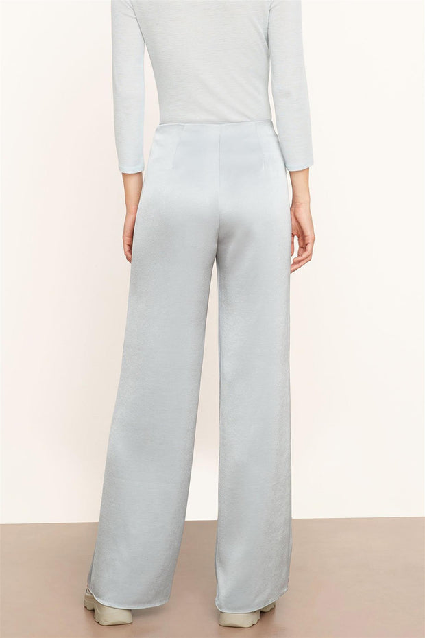 High Waist Satin Flare Pant Dark Pacific Stone