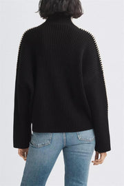 Ingrid Rib Turtleneck Jet Black