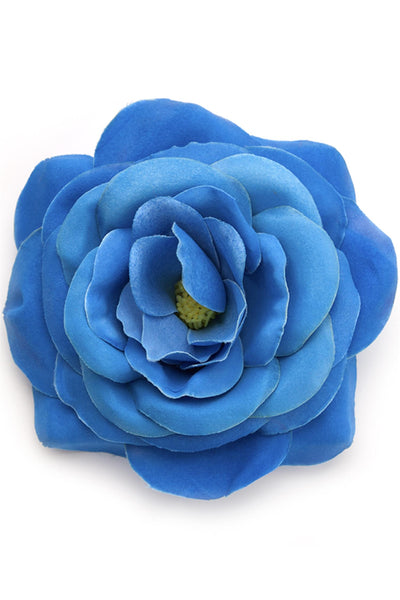 Big Rose Brooch Blue