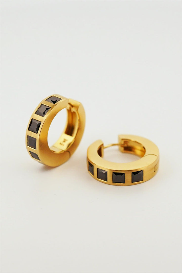 Arch Hoops Square Black Gold