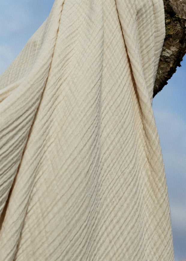 Cotton Throw Pure Ecru
