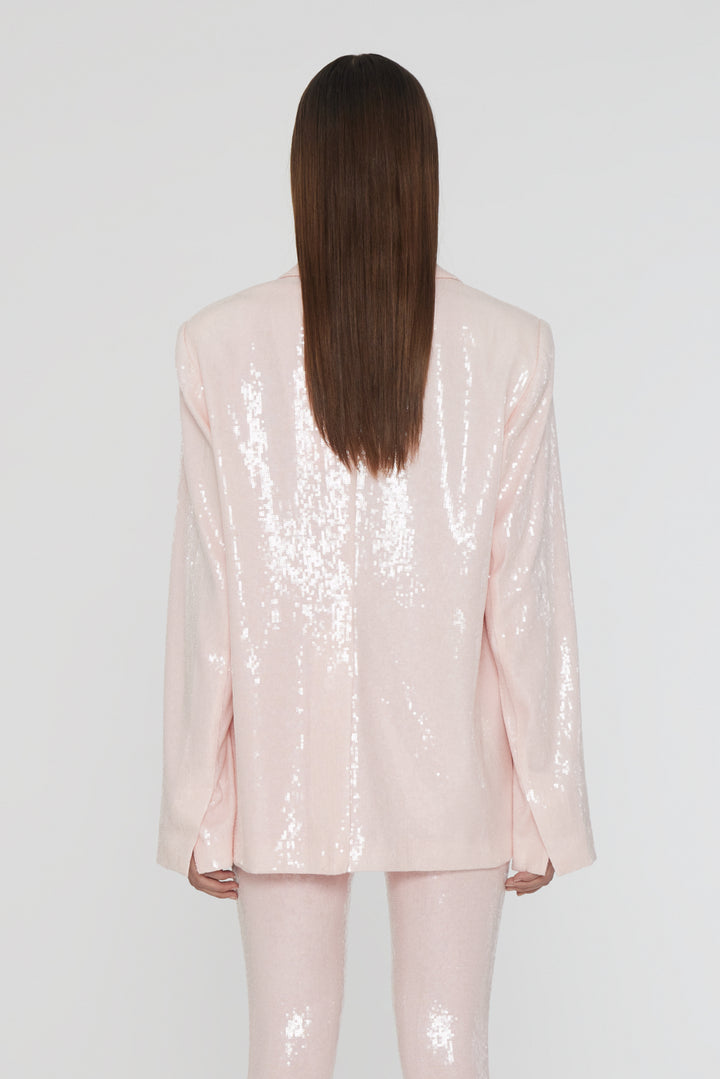 Oxyfame Sequin Blazer Pink Orchid