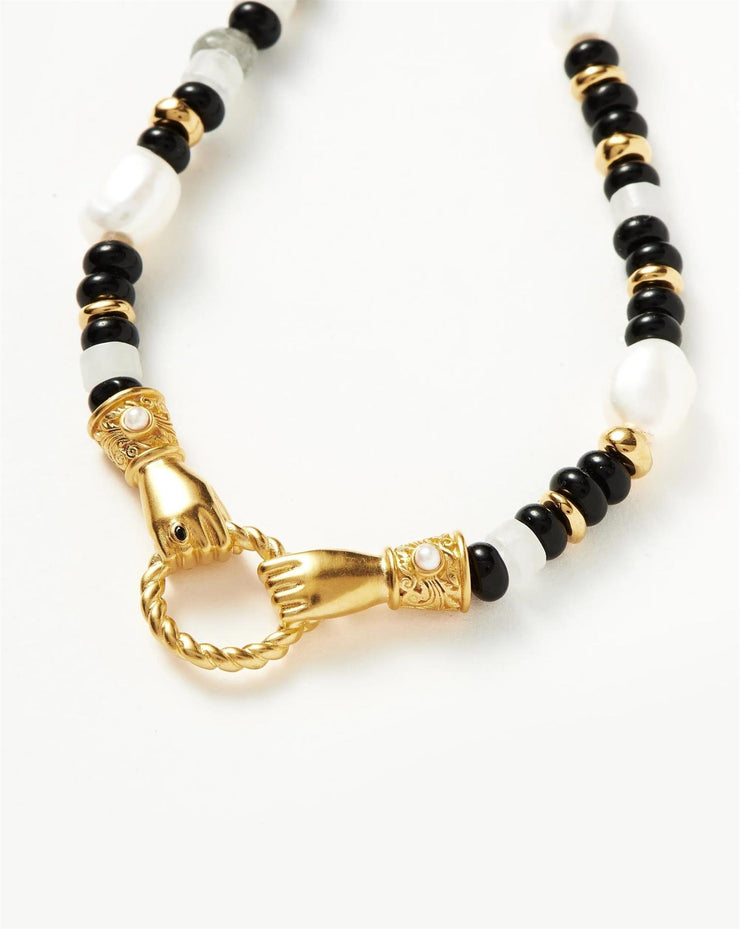 In Good Hands Necklace Black
