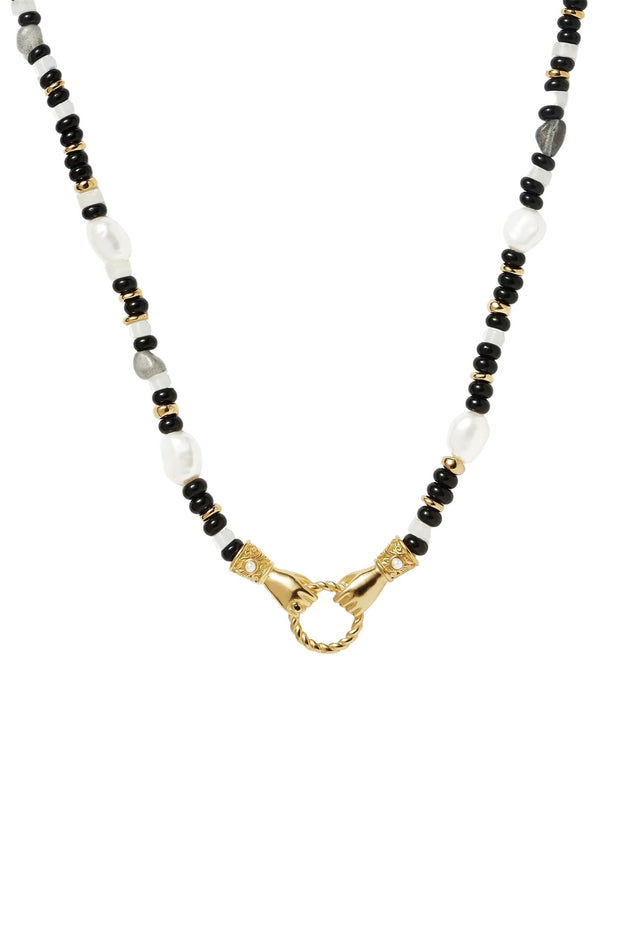 In Good Hands Necklace Black