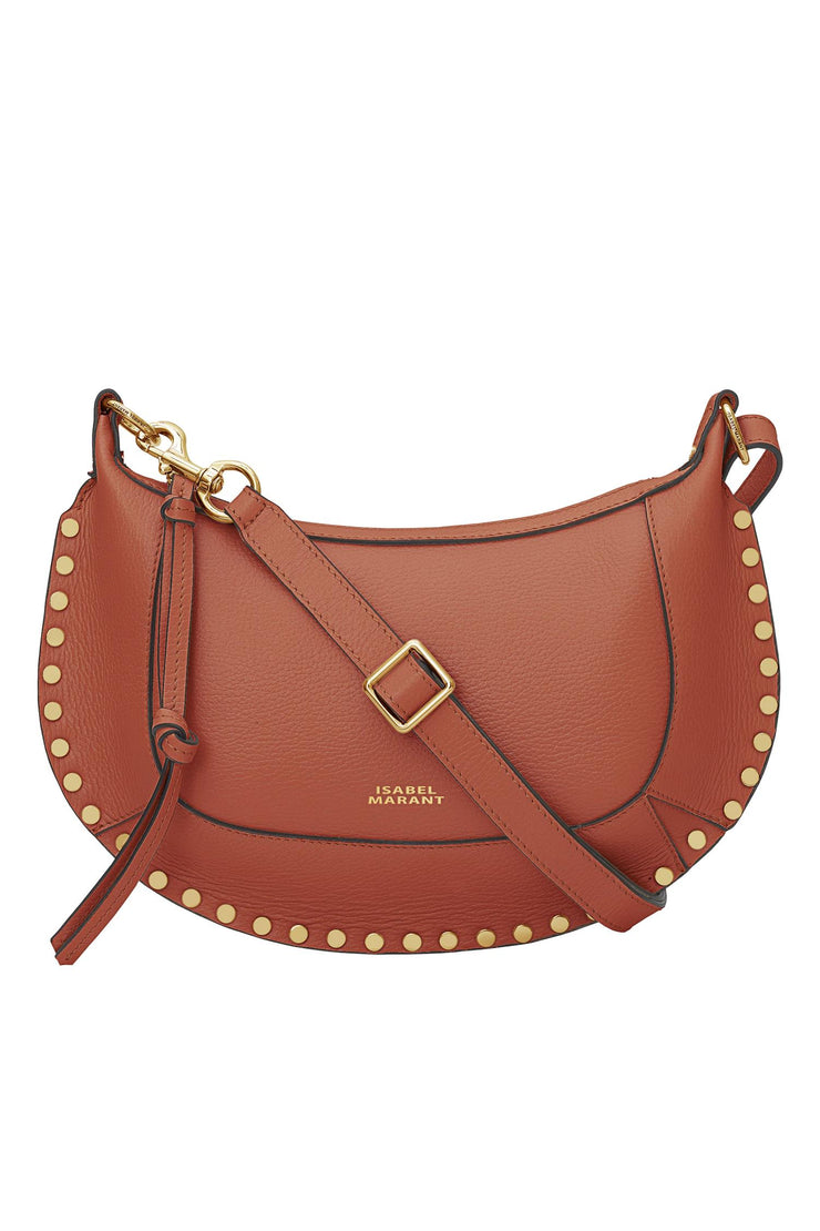 Oskan Moon Grained Shoulder Bag Terracotta