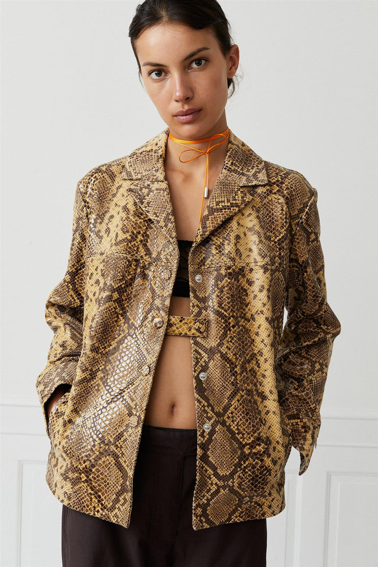Lisbet Jacket Brown Snake