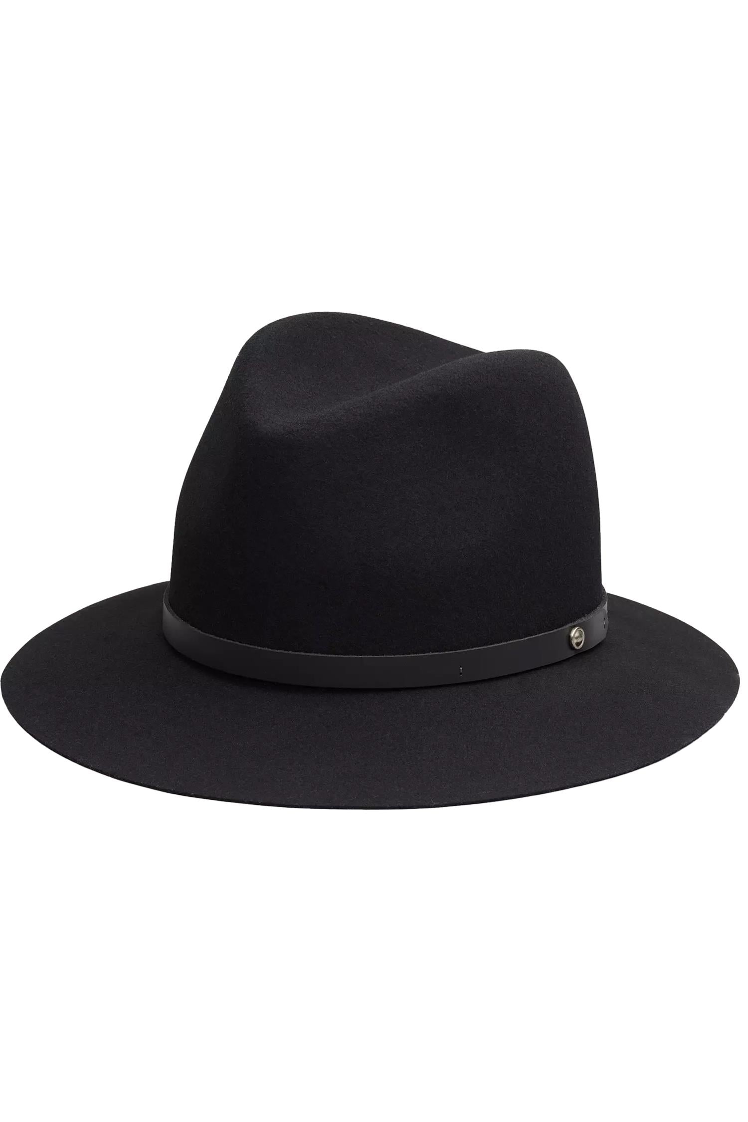 Floppy Brim Fedora Black DenDama