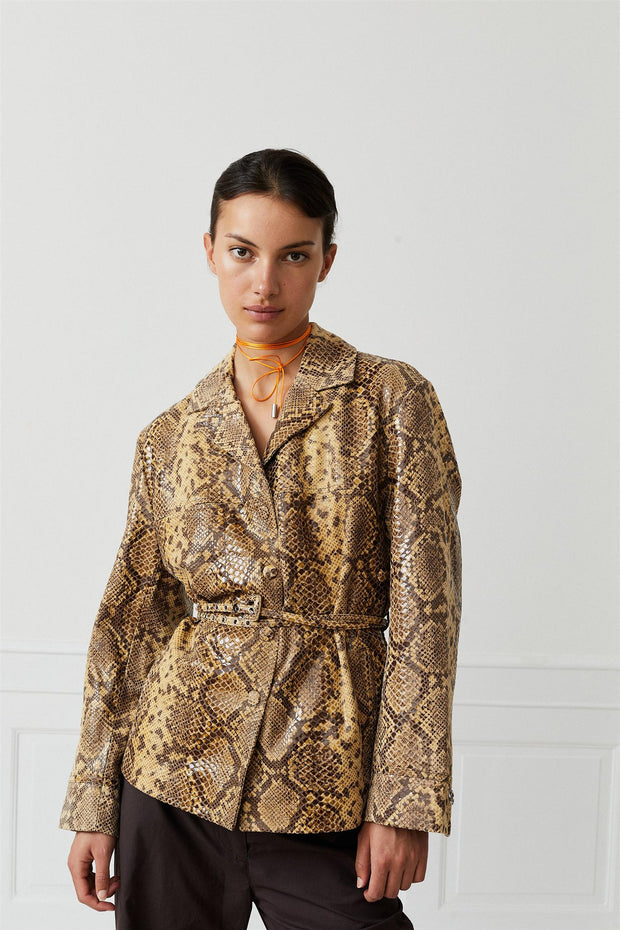Lisbet Jacket Brown Snake