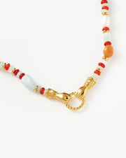 In Good Hands Necklace Red