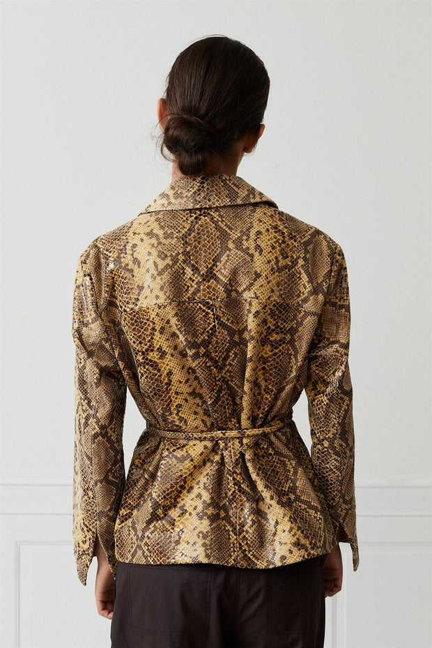 Lisbet Jacket Brown Snake
