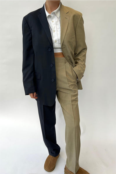 Vintage Contrast Suit CS84 Size 38