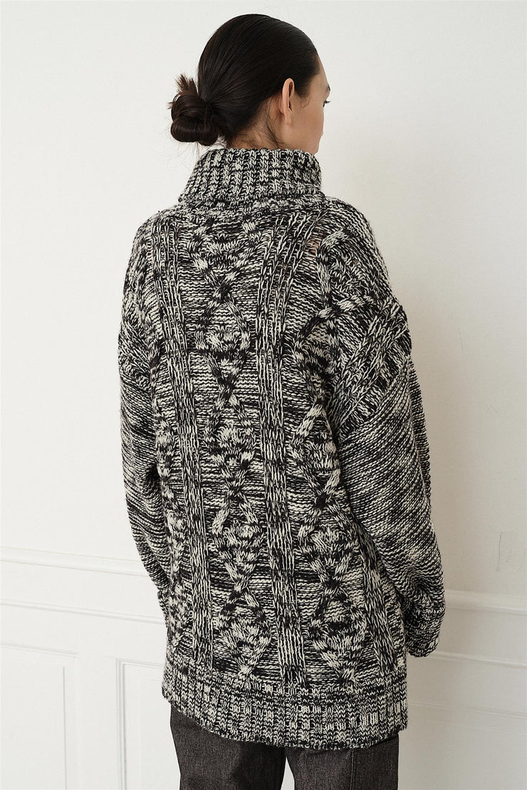 Oak Jumper Black/White Mouliné
