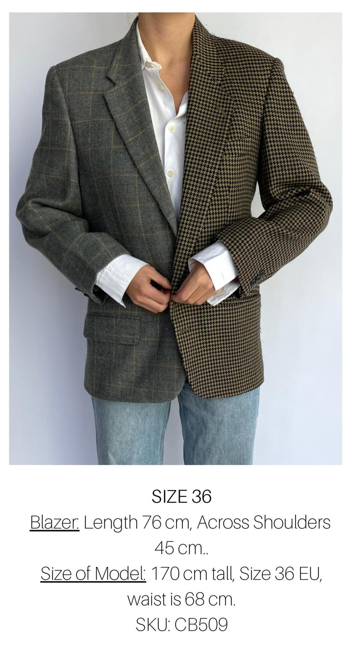 Vintage Contrasted Blazer CB509 Size 36