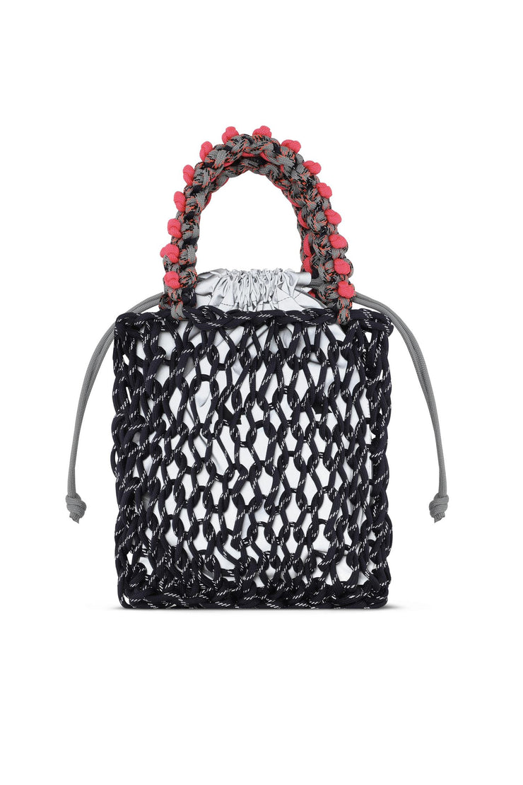 Daisy Mesh Bag Navy/Coral