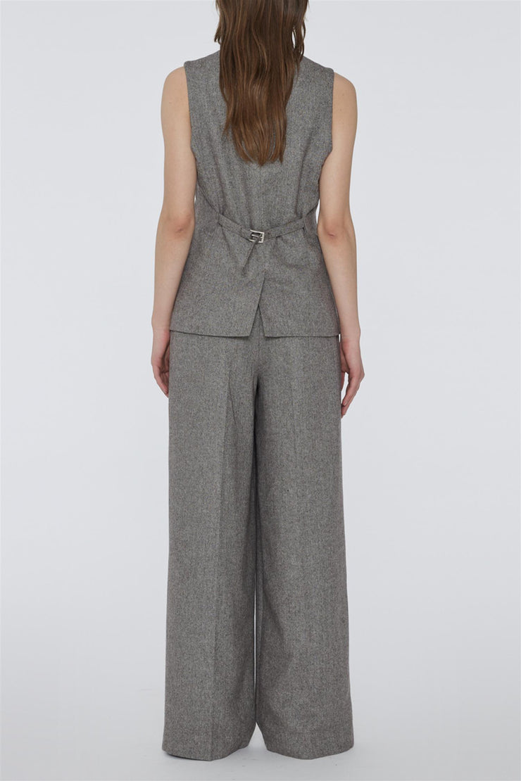 Herringbone Waistcoat Coffee Bean Comb.